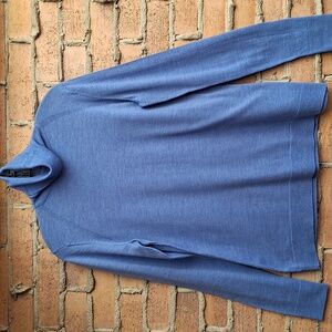 Banana Republic 100% Extra Fine Merino Wool Turtleneck Sweater In Blue